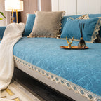 Light Luxury Chenille Sofa Cushion, Non-Slip Back Cover for L-Shaped Sofa