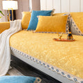 Light Luxury Chenille Sofa Cushion, Non-Slip Back Cover for L-Shaped Sofa