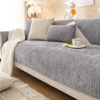 Simple Solid Color Chenille Scratch-Resistant Sofa Cover
