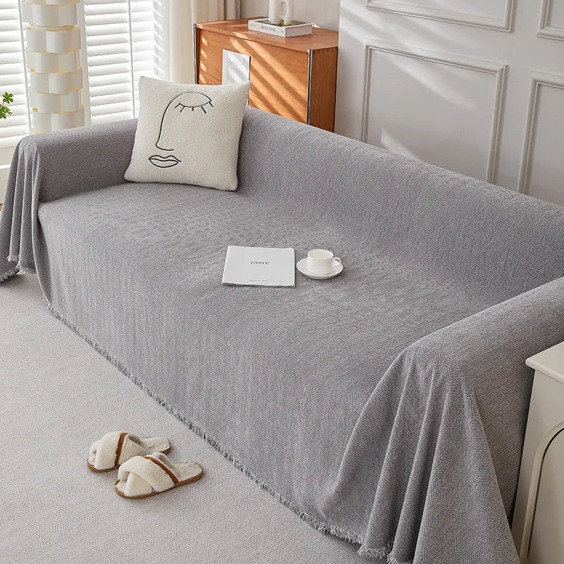 Cilinea Non-slip Herringbone Washable Sofa Cover