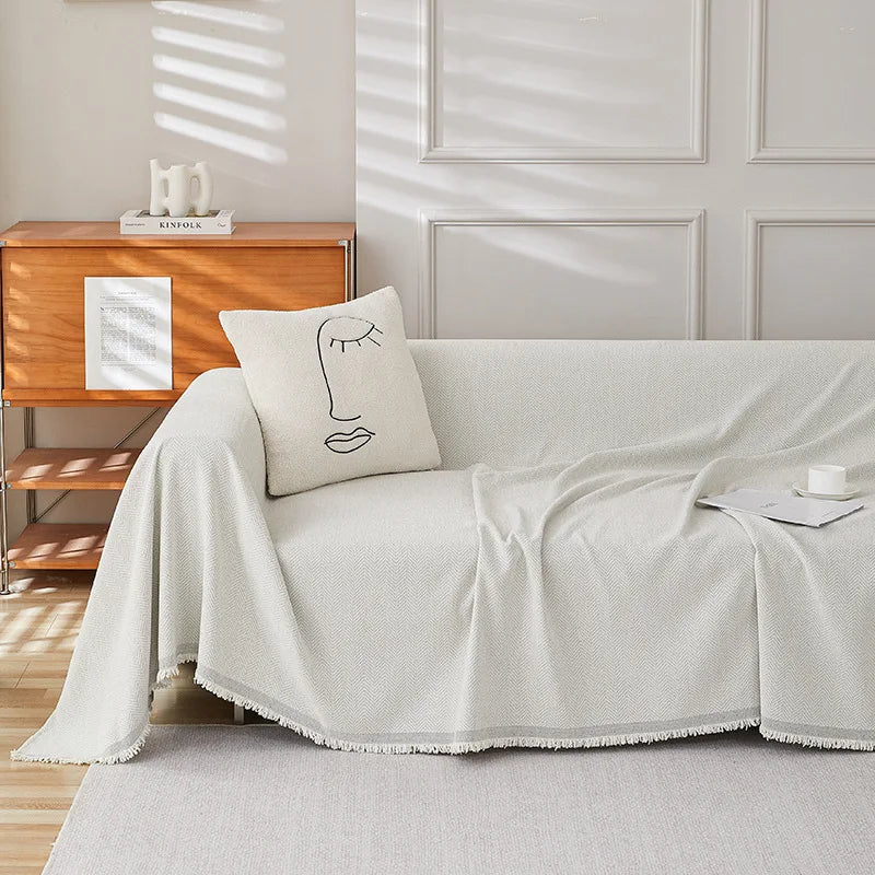 Cilinea Non-slip Herringbone Washable Sofa Cover