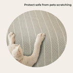Solid Color Chenille Anti-Scratch Herringbone Sofa Cover