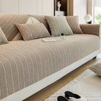 Solid Color Chenille Anti-Scratch Herringbone Sofa Cover