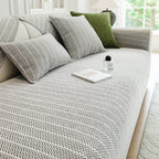 Solid Color Chenille Anti-Scratch Herringbone Sofa Cover