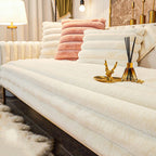 Rabbit Plush Sofa Cushion, Thickened Non-Slip L-Shaped Sofa Cover, Universal Towel Protector