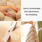 Rabbit Plush Sofa Cushion, Thickened Non-Slip L-Shaped Sofa Cover, Universal Towel Protector