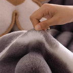 Trendy Beautiful Gradient Color Stripe Plush Sofa Cover