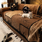 Vintage Chenille Anti-Scratch Sofa Protector Throw Cover
