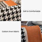 Classic Houndstooth Print Chenille Non-Slip Sofa Cover