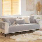 Honeycomb Plush Thickened Non-Slip Sofa Cover