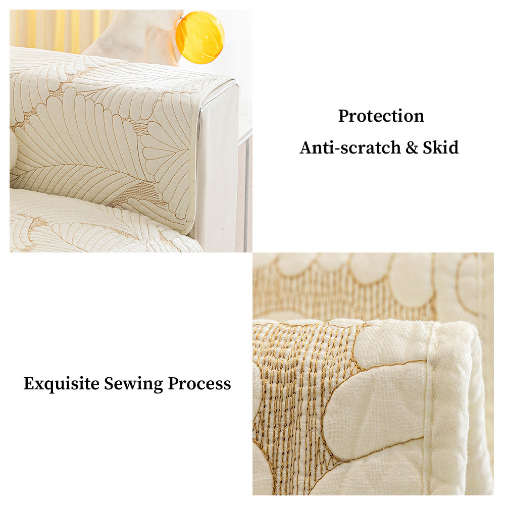 Leaf Sofa Mat, Anti-Scratch & Skid Protection Furniture Couch Cover