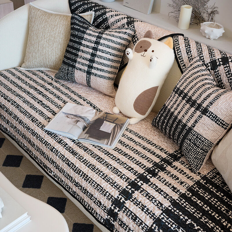 Light Luxury Cotton Sofa Cover, Anti-Scratch Furniture Protector Couch Cover