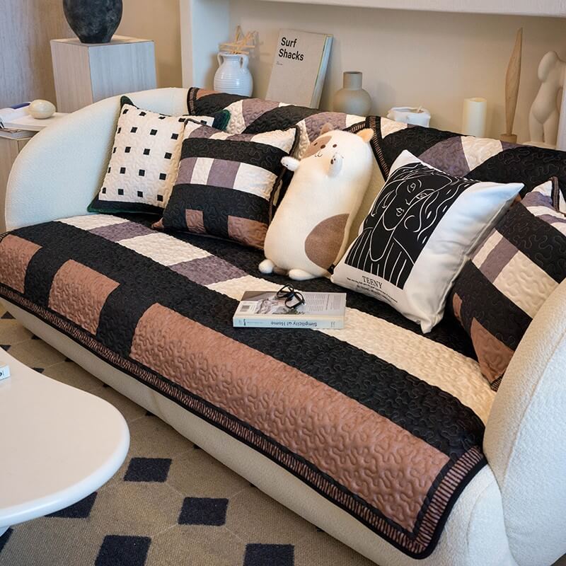 Light Luxury Cotton Sofa Cover, Anti-Scratch Furniture Protector Couch Cover