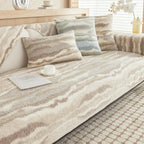 Plush Cream Comfort Sofa Protector Cover - Soft, Durable Furniture Mat for Couch Protection