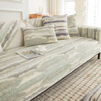 Plush Cream Comfort Sofa Protector Cover - Soft, Durable Furniture Mat for Couch Protection