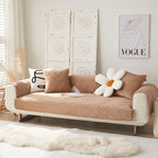Warm Crystal Velvet Wheat Embroidery Non-Slip Sofa Cover