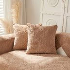 Warm Crystal Velvet Wheat Embroidery Non-Slip Sofa Cover