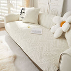 Warm Crystal Velvet Wheat Embroidery Non-Slip Sofa Cover
