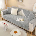 Wave Pattern Soft Plush Non-Slip Sofa Cover