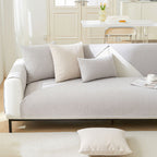 Wood Grain Texture Soft Chenille Anti-Scratch Sofa Cover
