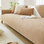Wood Grain Texture Soft Chenille Anti-Scratch Sofa Cover